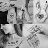 Hotoyannia 72 Sheets Tiny Temporary Tattoos Stickers, Fake Tattoos That Look Real And Last Long, Halloween Tattoos Include Black Scary Wolf Lion Tiger Skeleton Skull Tattoos
