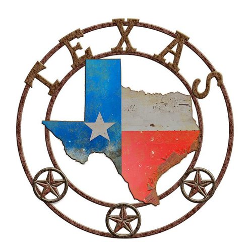 CafePress Texas Wrought Iron Barn Art Wall Decal 20x12 Wall Decal, Vinyl Wall Peel, Reusable Wall Cling