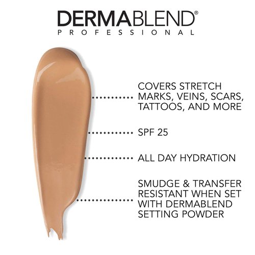 Dermablend Leg and Body Makeup Foundation with SPF 25, 25W Light Sand, 3.4 Fl. Oz.