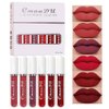 evpct CmaaDu 6Pcs Lipstick Matte Liquid Lipstick Lipgloss Set for Women labiales mate 24 horas originales matte larga duracion Red 24 Hour Lipstick