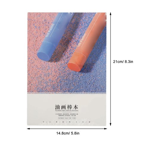 Oil Pastel Paint Paper, Art Supplies Drawing Paper Pure Wood Pulp Oil Pastel Sketchbook Oil Painting Paper Pad(21x14.8cm A5)