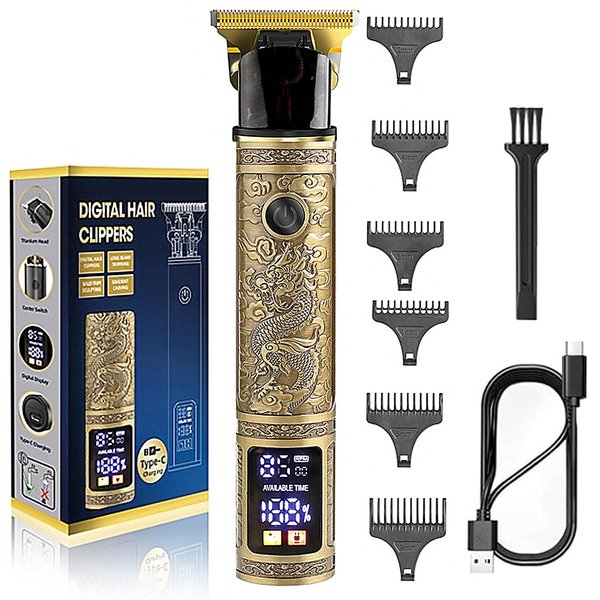 5DR DRACLISS Hair Clippers for Men,Cordless Zero Gapped T-Blade Hair Trimmer for Men, LCD Display Beard Trimmer,Liners Edgers Hair Clippers for Men,Woman,Children