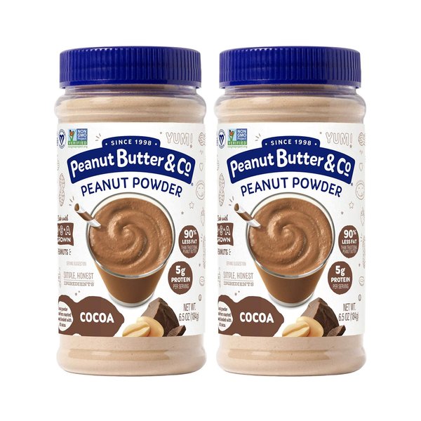 Peanut Butter & Co. Cocoa Peanut Powder, Non-GMO Project Verified, Gluten Free, Vegan, 6.5 Ounce Jars (Pack of 2)