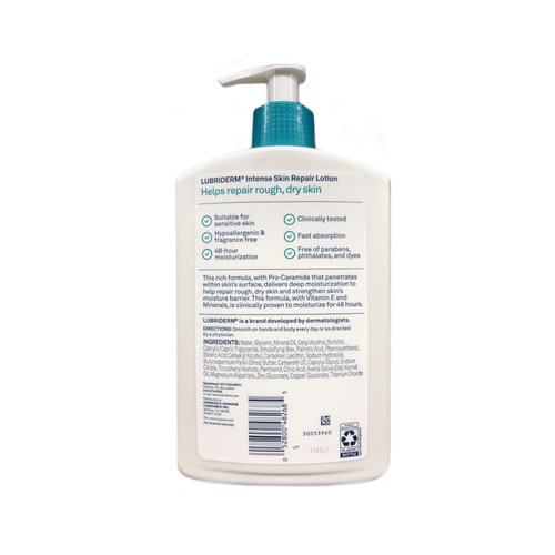 Lubriderm Intense Skin Repair Body Lotion, 16-Ounce Pump Bottles by Lubriderm (Pack of 2)