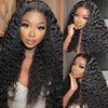 Binrris Wear and Go Glueless Wigs Human Hair Water Wave Transparent Lace Front Wigs 13x4 Lace Frontal Wigs With Elastic Band For Black Women 180% Density Water Wave Wigs Human Hair (24)