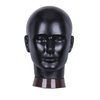 Newshair Black Bald Mannequin Head Male Wig Head Professional Cosmetology for Wig Making and Display Hat Helmet Glasses or Masks Display Head Model with Free Clip