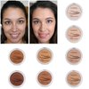2 Pack PHOERA Matte Face Powder, Control Oil Brighten Skin Color Cover Blemish Whitening Makeup Face Setting Setting Powder Foundation。202- Natural Beig