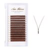 Y Lashes Extensions Colored YY Lashes Premade Fans Brown Eyelash Extensions D Curl 0.07mm 8-15mm Mixed Tray Y Shape Easy Fan Volume Lashes Supplies (YY-0.07-D,Brown)