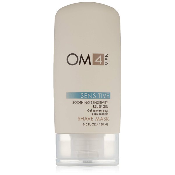 Organic Male OM4: Sensitive Shave Mask: Soothing Sensitivity Relief Gel - Calming and Soothing Shave Cream and Mask to hydrate and protect the skin