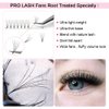 Premade Fans Eyelash Extensions 6D-D-0.10-11 Short Stem Premade Volume Eyelash Extensions .07 .10 C D Curl Pre made Lash Fans 9 to 20 mm Volume Lash Extensions (6D-D-0.10,11mm)