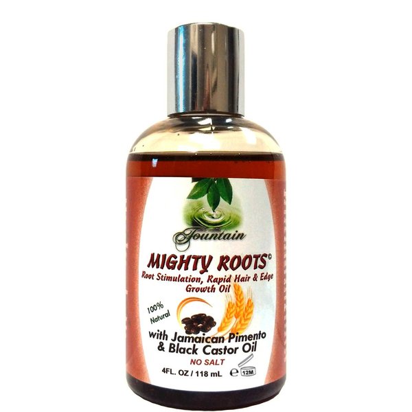 Fountain Jamaican Black Castor Oil and Pimento Edge or Hair Loss Treatment for 3 Times Faster Growth 4 Ounces