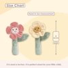 MON AMI Soft Baby Rattle Toy Set of 2 Pcs – 6”, Flower Shaped Plush Stuffed Rattle for Newborns, Babies, Sensory Development Toys for Infants & Toddlers – Ideal Christmas Gift
