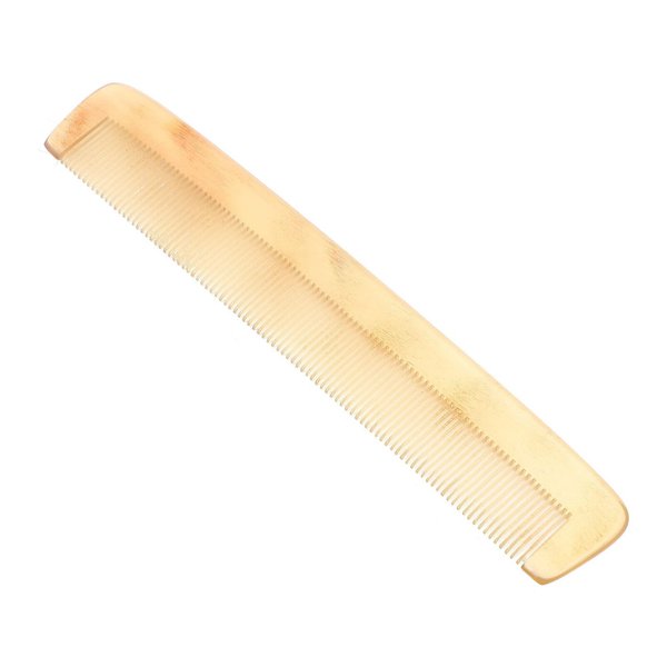 Healifty Buffalo Horn Fine Tooth Comb Handmade Anti Static Natural Sheep Horn Comb Detangling Massage Comb Hair Styling Grooming Comb for Women Men Light Yellow