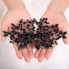 Jumwrit Wedding Hair Comb Rhinestone Bridal Hair Comb Handmade Wedding Headpiece Rhinestone Beads Hair Comb Bride Wedding Hair Accessories for Women Girls(Black)
