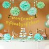 2 PCS Soon to Bee a Family of Three Baby Shower Banner Welcome Baby Party Banner Mom to Bee Dad to Bee Party Supplies Baby Shower Decoration