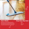 E-Cloth Deep Clean Mop Head, Microfiber Mop Head Replacement for Floor Cleaning, Great for Hardwood, Laminate, Tile and Stone Flooring, Washable and Reusable, 100 Wash Guarantee, 1 Pack