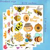 Bee Temporary Tattoo - 50Pcs Bee Birthday Party Decorations Favors Supplies Honey Kids Teen Boy Girl Gift Idea Festival Décor