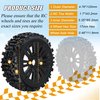 RC Station 1/8 Scale RC Buggy Tires 17mm Hex RC Wheels and Tires PreGlued 17mm Hex 1/8 RC Buggy Tires and Wheels with Foam Inserts, for Arrma Typhon 6S 3S Talion 6S, Team Losi 8IGHT, HPI 4PCS