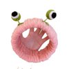 Hofar Pink Big Eyes Face Wash Headband Hairband with Snail Coral Fleece Cartoon Cute Creative Hair Accessories
