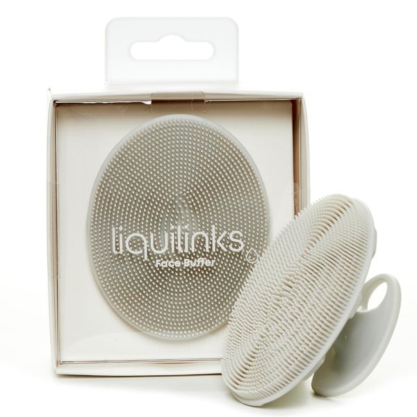 LiquiLinks Face Buffer for Washing Face, Reducing Pore Size and Cleansing Skin - Silicone Spa Accessory - Essential Skincare Tool for Teen Girls (Dove Grey)