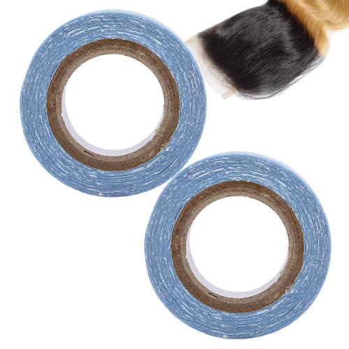 Hair Extension Adhesive Tape, 2pcs 3 Yards Front Wig Support Tapes Waterproof Sweatproof Double‑sided Wig Tape Sided Wig Tapes for Hair Salon Wigs Toupees Extension Replacement Tape Hair Roll