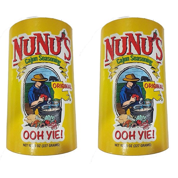 NuNu's Original All Purpose Cajun Seasoning, 8 Ounce Shaker (Pack of 2)