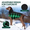 Kuoser Reversible Dog Coat, Warm Waterproof Dog Jacket, British Style Plaid Dog Winter Coats, Puppy Cold Weather Vest Windproof Outdoor Clothes Dog Snow Jackets for Extra Small Dogs XS