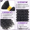 Deep Wave Bulk Human Braiding hair For Boho Braids knotless Micro Curly Wet And Wavy Bundles No Weft 12A Brazilian Remy Human Hair Extensions For Black Women (Deep Bulk - #1B, 20Inch/100G)