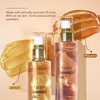 Shimmer Body Oil Waterproof Body Luminizer Bronze, Face Brighten Moisturizing Long Lasting Liquid Illuminator Highlighter, Shimmer Body Glitter Oil Summer Makeup Glow