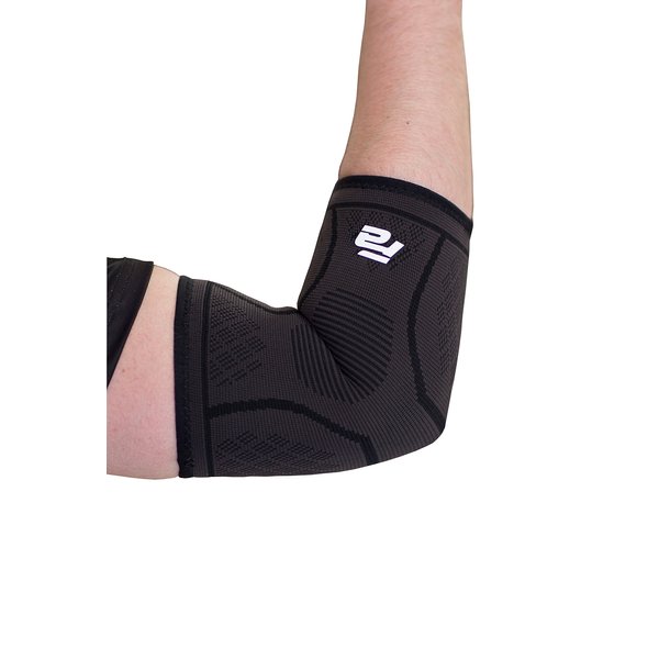Fit Active Sports Elbow Arm Brace Compression Sleeve | Tendonitis, Epicondylitis, Golf, Tennis, Gym Recovery Support Band for Men and Women | Great for Pain Relief, Workout, Weight Lifting