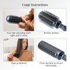 Set of 3 Navy, Blue & Pink Self Cleaning Hair Brush Comb - Detangler Brush Round Brush for Blow Out - Easy Clean Roller Hair Brushes for Women Men Birthday Gifts