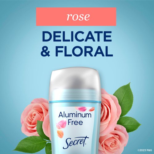 Secret Aluminum Free Deodorant for Women, Rose, 2.4 oz
