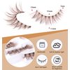Brown Eyelashes, Brown Lashes Natural Look D Curl Cat Eye Lashes Wispy Mink Eyelashes Volume Brown Eyelashes with Clear Band False Eyelashes Light Brown 7 Pairs