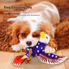 Vehomy Dog Squeaky Toy 4th of July Puppy Dog Toy Independence Day Pet Plush Eagle Toy with Crinkle Paper Squeaker Dog Interactive Toy for Small Medium Dogs