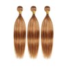 Honey Blonde Bundles Human Hair Highlight P27/30 Straight Bundles 24 24 24 Inch Unprocessed Brazilian Virgin Weave Human Hair Extensions 2 Tone Blonde Mixed With Brown Bundles