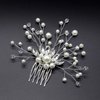 inSowni 40 Pack Bridal Wedding Hair Side Combs+U Shaped Hair Pins Clips Pieces Jewelry Rhinestone Pearl Flower Accessories for Women Brides Girls