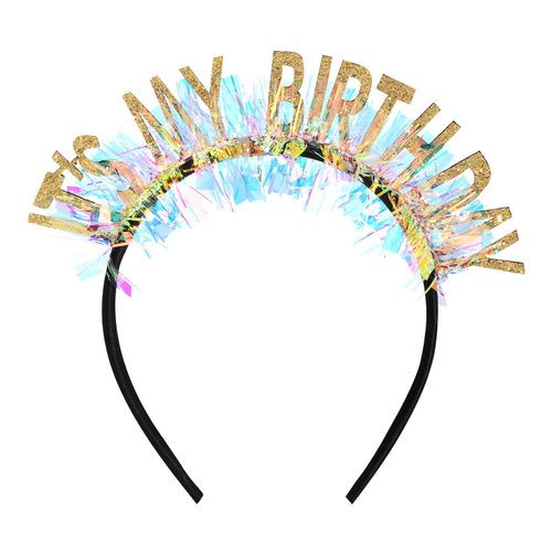 BAHABY Birthday Headbands for Women Girls Glitter It's My Birthday Headband Happy Birthday Decorations Birthday Gifts for Women, Gold
