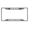 FANMATS 14913 Miami Hurricanes Chrome Metal License Plate Frame, Team Colors, 6.25in x 12.25in