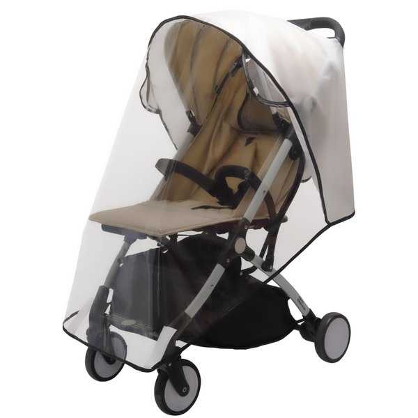 BEMECE Baby Stroller Rain Cover, Universal Stroller Accessory - Waterproof Windproof Travel Weather Shield Thick & Durable Protect from Dust and Snow with Breathable Ventilation Mesh Clear Visibility