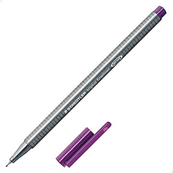STAEDTLER Triplus Fineline 334 – Superfine Tip 0.3 mm Gris, Violet