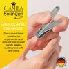 Camila Solingen CS15 3" Fingernail Clipper and Toenail Clipper for Manicure and Pedicure - Professional Nail Clippers with Precision Super Sharp Blades - German Stainless Steel Cuticle Trimmer