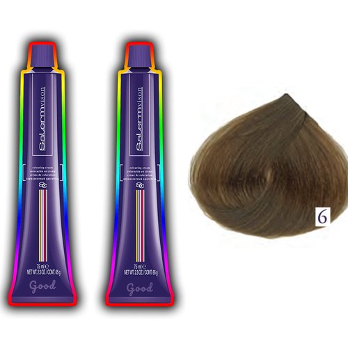 Permanent Hair Color Cream by Salerm Vision (30 mins) (Pack of 2) 6: Dark Blond