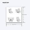 INKARTLINK Tattoo Tech, 2 Sheets Medium Semi Permanent Tattoo, Temporary Tattoos, Last 1-2 Weeks, Waterproof, Realistic Look, No Adhesive, No Reflection (Line Butterfly)