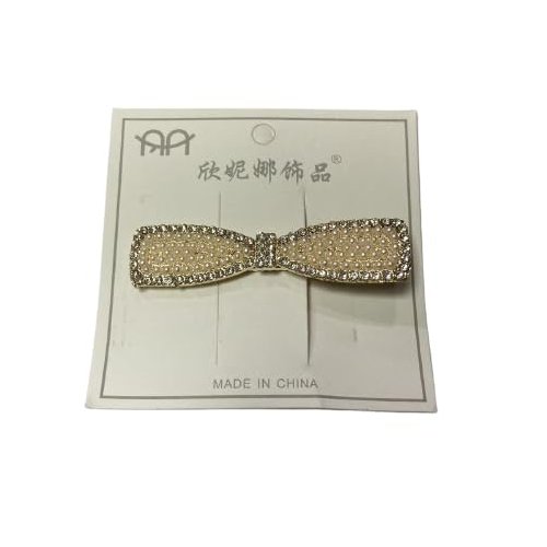 Generic Lucky Rudra Designer Hair Clips For Girls and Women Pack of 12 Pcs Cream