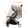 BEMECE Baby Stroller Rain Cover, Universal Stroller Accessory - Waterproof Windproof Travel Weather Shield Thick & Durable Protect from Dust and Snow with Breathable Ventilation Mesh Clear Visibility