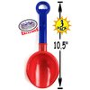 Matty's Toy Stop 10.5" Kids Multi-Color Sand Scoop Plastic Shovels for Sand & Beach (Red/Blue, Yellow/Green & Green/Yellow) Complete Gift Set Bundle - 3 Pack
