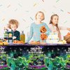 WovWeave 3 Pcs Monster Party Tablecloth Happy Birthday Truck Table Cloth 54 x 108 Inch Plastic Disposable Truck Theme Tablecover for Boys Rectangle Round Desk Truck Theme Birthday Party Supplies