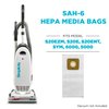 Simplicity Vacuums SAH-6 Certified Hepa Vacuum Replacement Bags, Fits with S20EZM Allergy Upright Vacuum Cleaner, Symmetry and 6 Series, Type A Bags, 6-pack Set