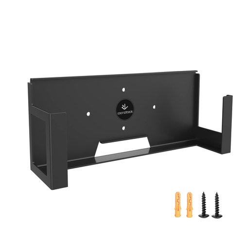 Monzlteck Wall Mount for Xbox One X (Not Fit for One Original)，All Metal Vertical Hanging On Wall with Power Botton Left/Right,Wall Shelf Bracket for X1X