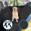 WoofKnows Dog Car Seat Cover for Back Seat Dog Seat Cover with Storage Pocket Dog Hammock Protects Against Dirt Dog Seat Covers for Cars Scratch Prevention Fits for SUVs and Trucks 54"x 58", Black